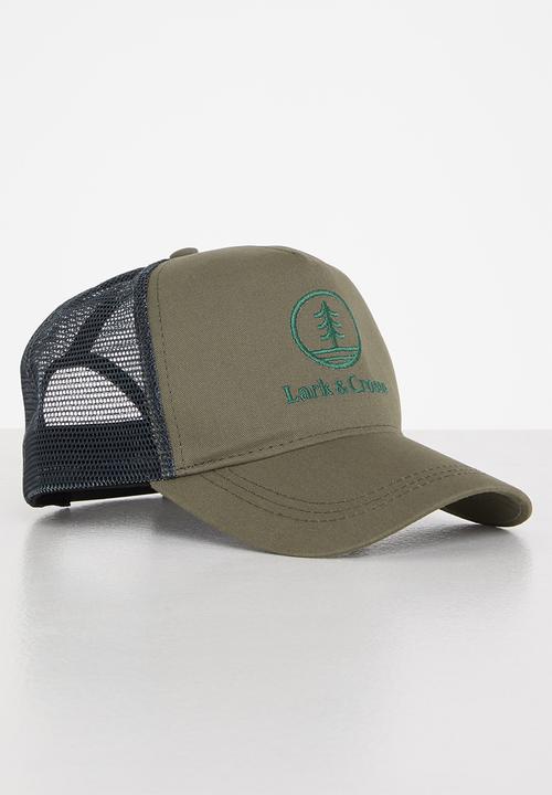 Lark & Crosse - Cullen trucker cap - khaki & stone