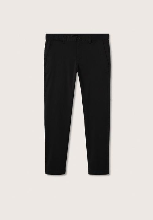 MANGO - Prato tapered crop pants - black