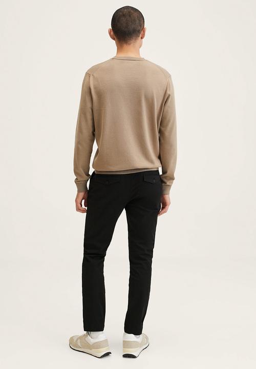 MANGO - Prato tapered crop pants - black