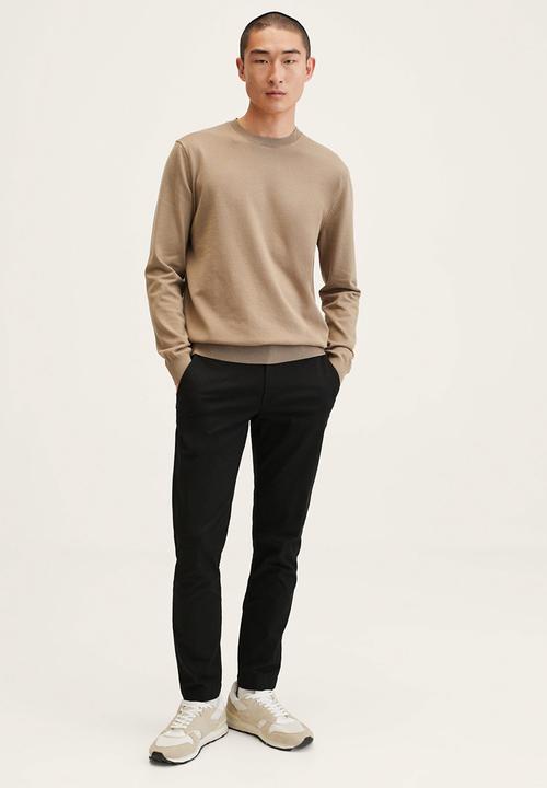 MANGO - Prato tapered crop pants - black