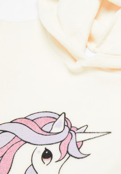 Pop Candy - 2 pack polar fleece hoodie set - beige & lilac
