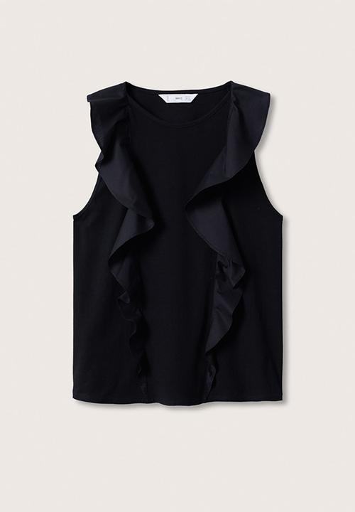 MANGO - T-shirt clara - black