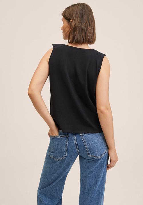 MANGO - T-shirt clara - black