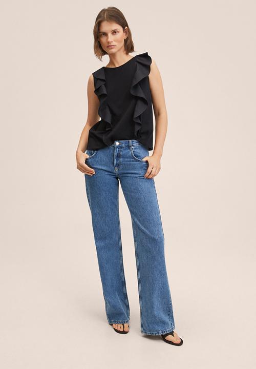 MANGO - T-shirt clara - black