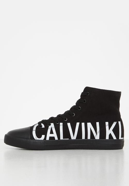 Calvin Klein - Ck vulcanized mid sneaker logo mens - black
