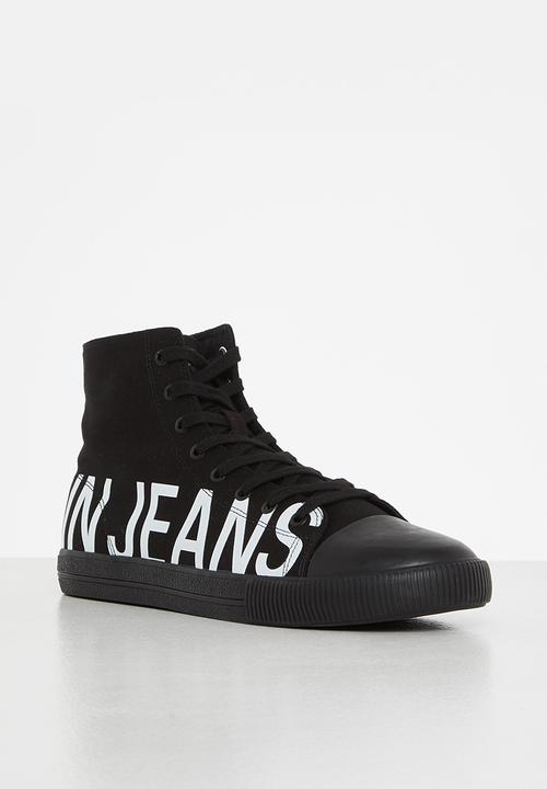 Calvin Klein - Ck vulcanized mid sneaker logo mens - black