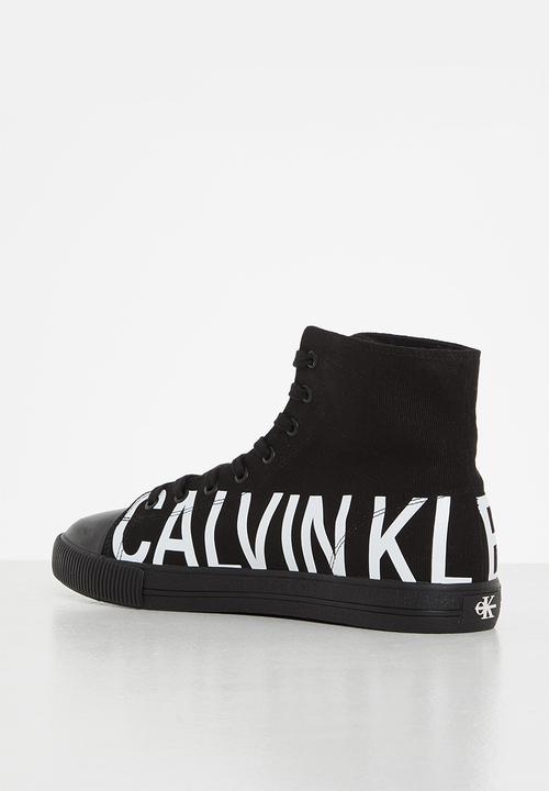 Calvin Klein - Ck vulcanized mid sneaker logo mens - black