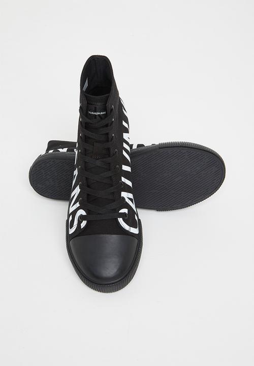Calvin Klein - Ck vulcanized mid sneaker logo mens - black