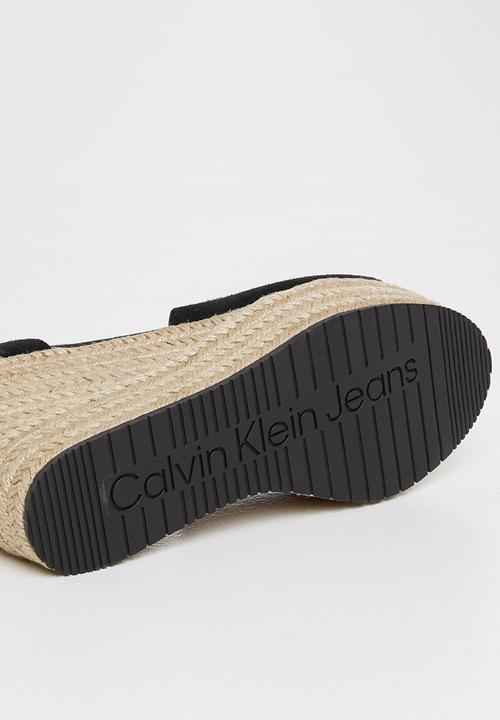 Calvin Klein - Wedge sandal ankle clip su - black