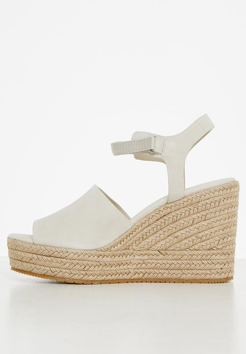 Calvin Klein - Wedge sandal ankle clip su - eggshell