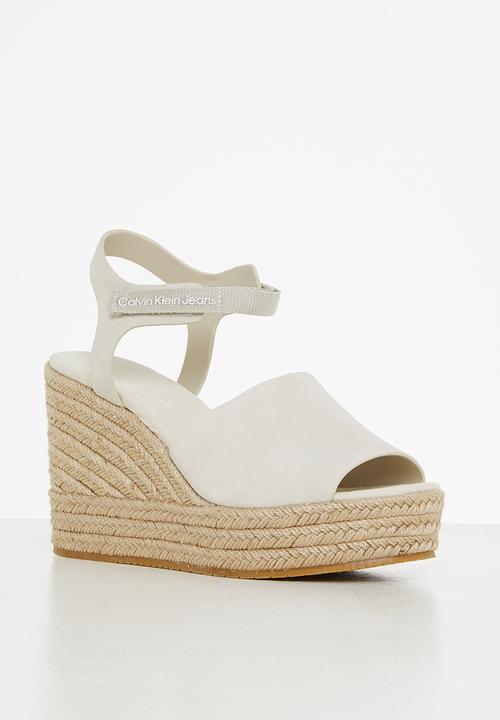 Calvin Klein - Wedge sandal ankle clip su - eggshell