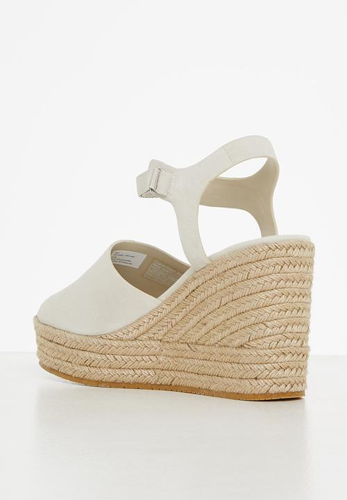 Calvin Klein - Wedge sandal ankle clip su - eggshell
