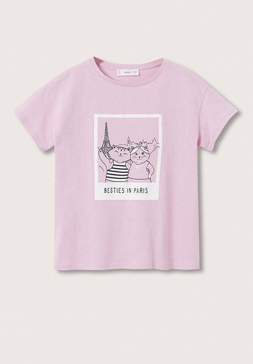 MANGO - T-shirt funny - purple