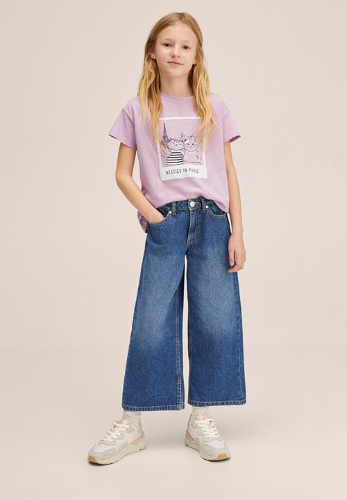MANGO - T-shirt funny - purple