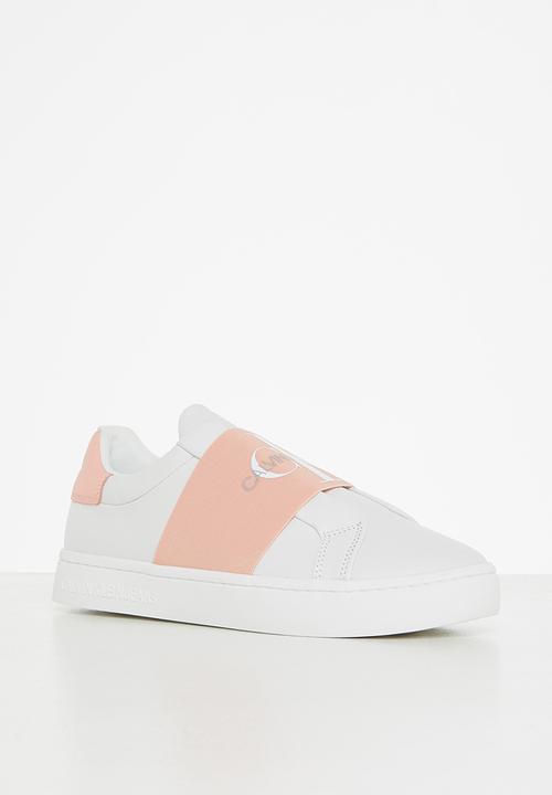 Calvin Klein - Ck cupsole elastic sneaker womens - white & pink