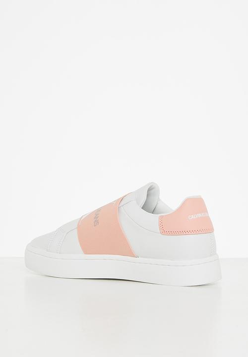 Calvin Klein - Ck cupsole elastic sneaker womens - white & pink