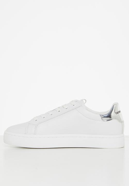 Calvin Klein - Ck cupsole laceup sneaker logo womens - white
