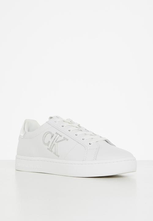 Calvin Klein - Ck cupsole laceup sneaker logo womens - white