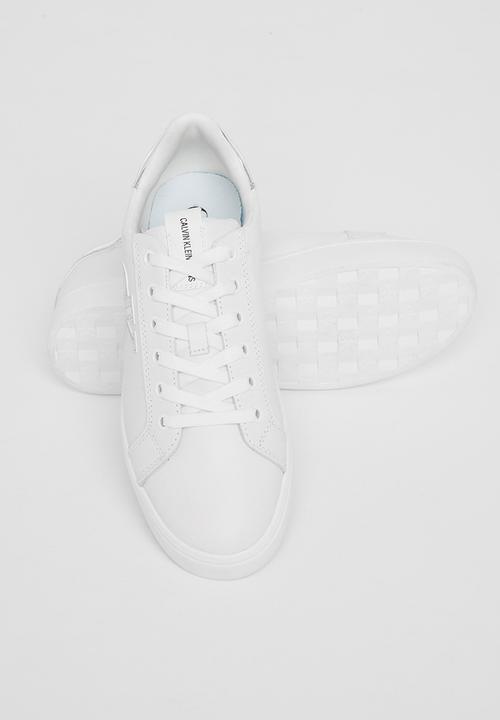 Calvin Klein - Ck cupsole laceup sneaker logo womens - white