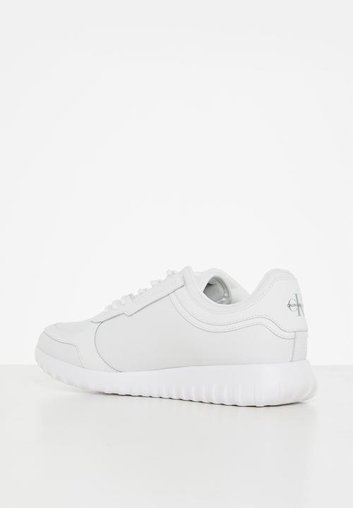 Calvin Klein - Ck runner laceup sneaker eva leather mens - white