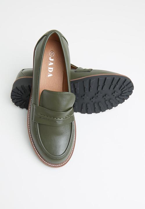 Jada - Classic penny loafer - olive