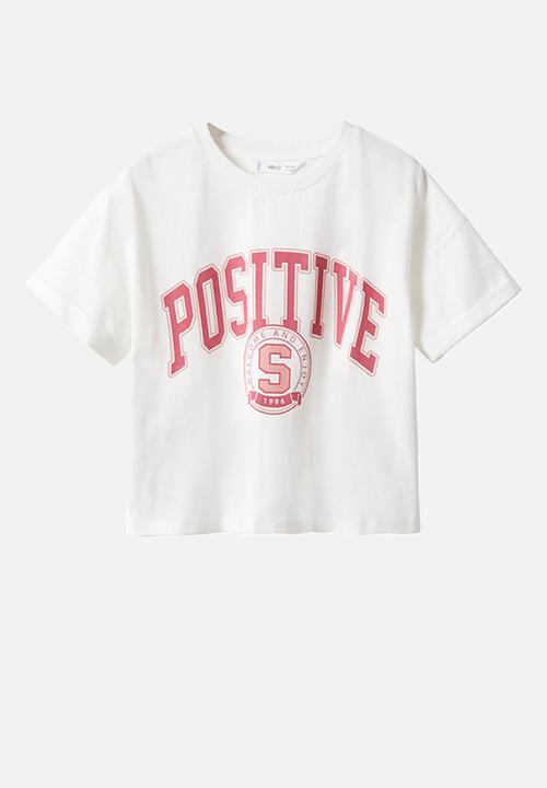 MANGO - T-shirt college - natural