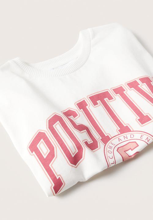 MANGO - T-shirt college - natural