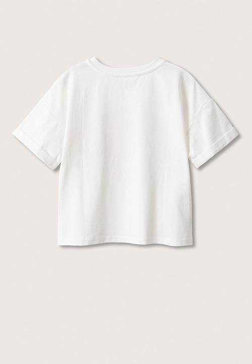 MANGO - T-shirt college - natural