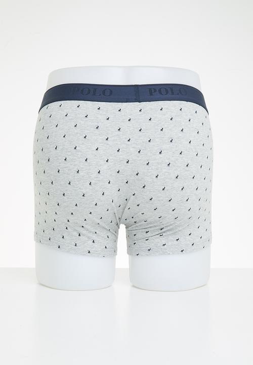 POLO - Men aop pony knit boxer - grey