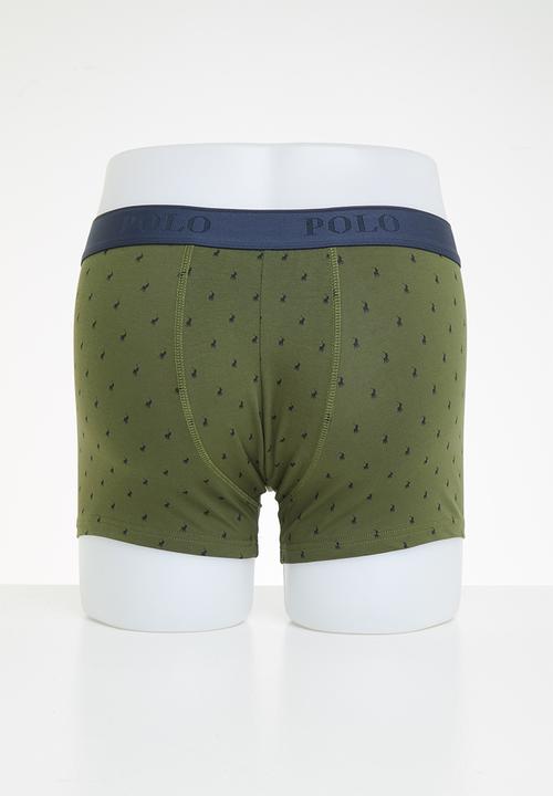 POLO - Men aop pony knit boxer - olive