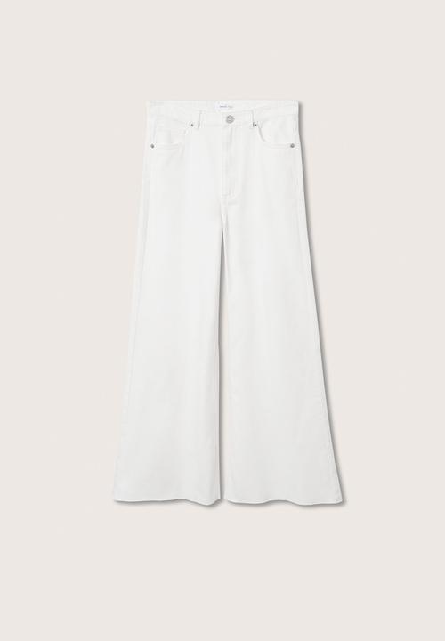 MANGO - Jeans flowy - white