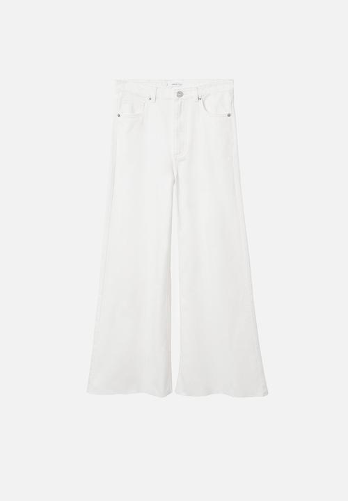 MANGO - Jeans flowy - white