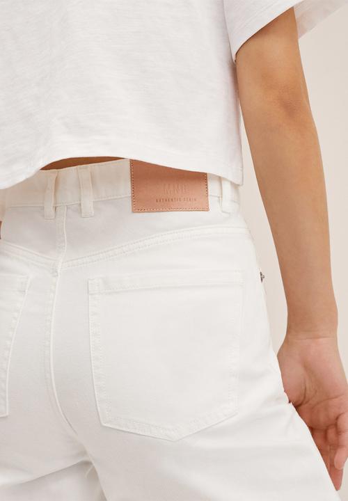 MANGO - Jeans flowy - white
