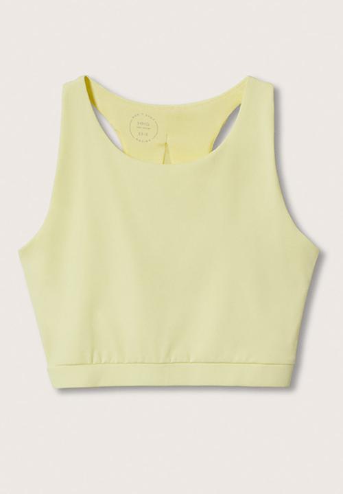MANGO - Top mesh - yellow