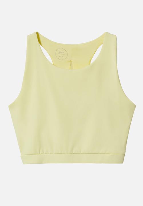 MANGO - Top mesh - yellow