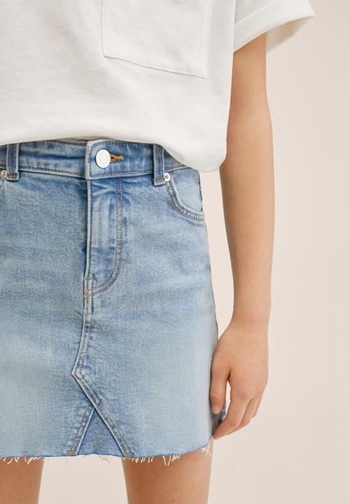 MANGO - Skirt sue - blue