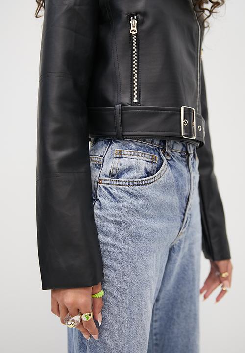 Blake - Pu biker - black