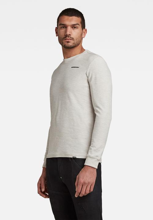 G-STAR - Textured stitch sweater r t long sleeve - milk
