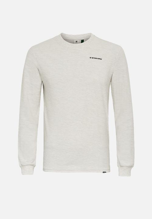 G-STAR - Textured stitch sweater r t long sleeve - milk