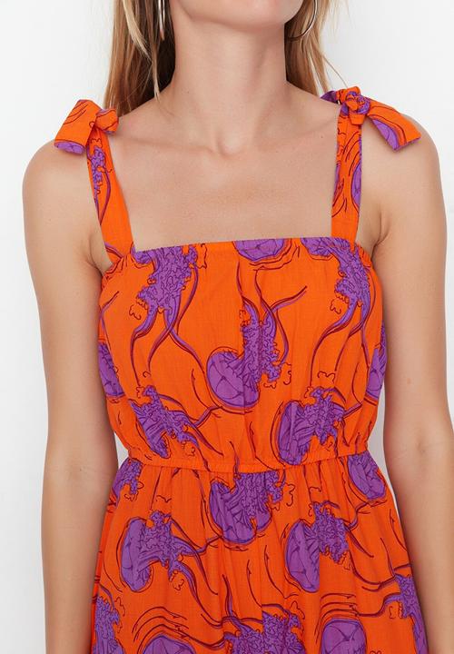 Trendyol - Jellyfish patterned jumpsuit - orange