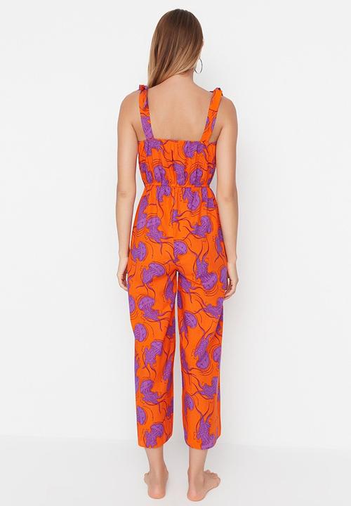 Trendyol - Jellyfish patterned jumpsuit - orange