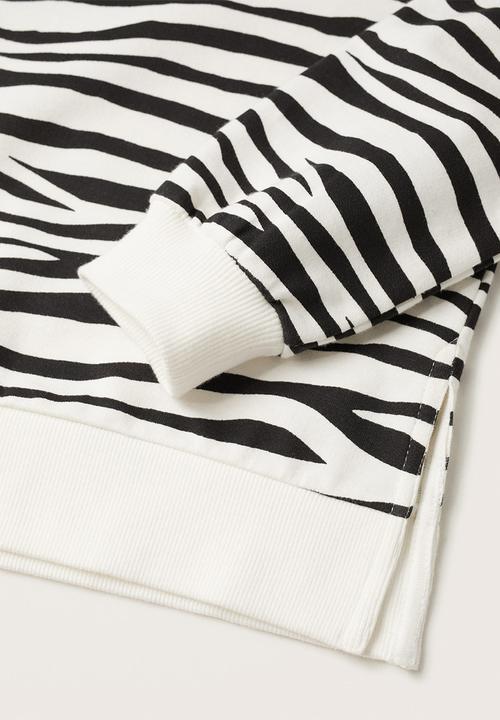 MANGO - Sweatshirt alexis - white & black
