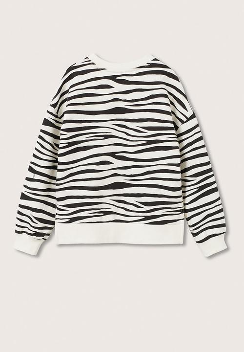 MANGO - Sweatshirt alexis - white & black
