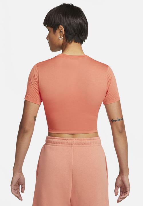 Nike - W nsw essential tee slim crp lbr - madder root