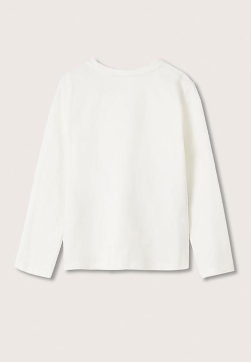 MANGO - T-shirt animals - white
