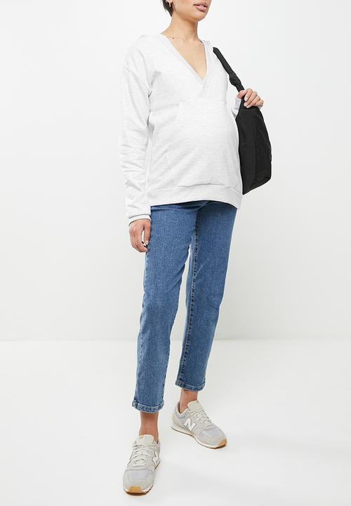 Superbalist - Materntiy nursing pocket hoodie - ice melange