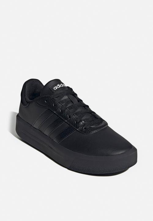 adidas Originals - Court platform - core black/core black/ftwr white
