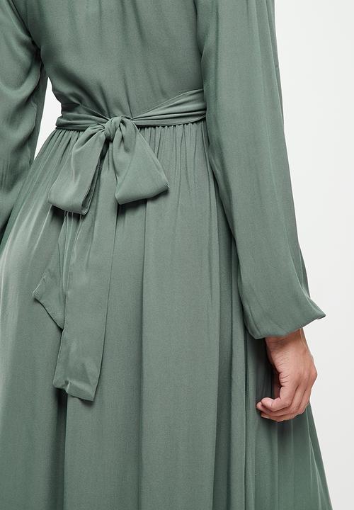 Superbalist - Maternity long sleeve wrap nursing dress - teal
