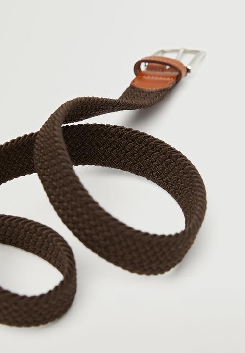 MANGO - Belt elastic - brown