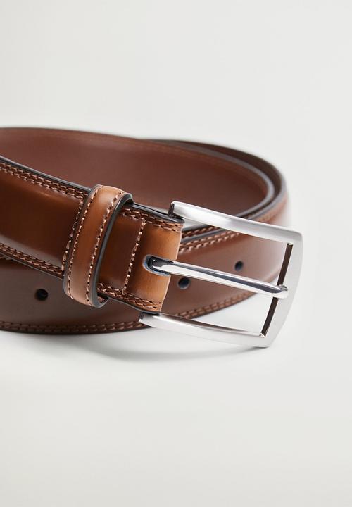 MANGO - Belt basico - brown
